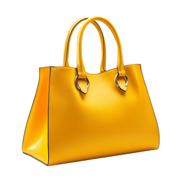 Yellow handbag isolated on transparent background png