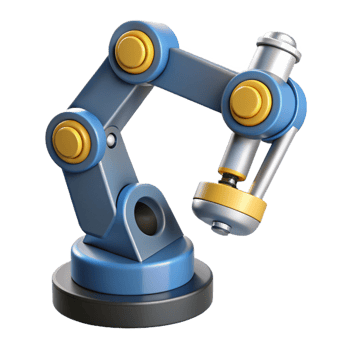 serene rustic Robotic arm with interchangeable end-effectors for various tasks authentic png