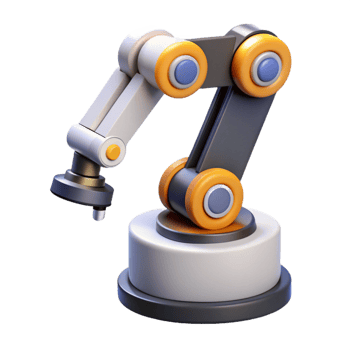 serene creative Robotic arm with interchangeable end-effectors for various tasks original png