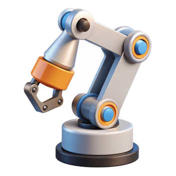dramatic vintage Robotic arm with interchangeable end-effectors for various tasks high resolution png