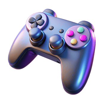 beautiful creative High-tech gaming controller with haptic feedback and motion sensors premium png