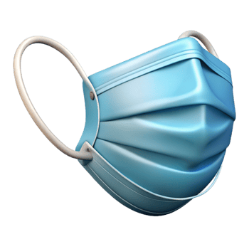 impressive rustic Surgical mask with elastic ear loops detailed png