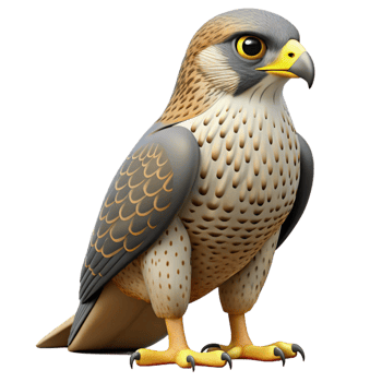 dramatic abstract A hunting hawk, detailed png