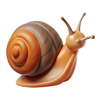 elegant traditional A crawling snail, high quality png