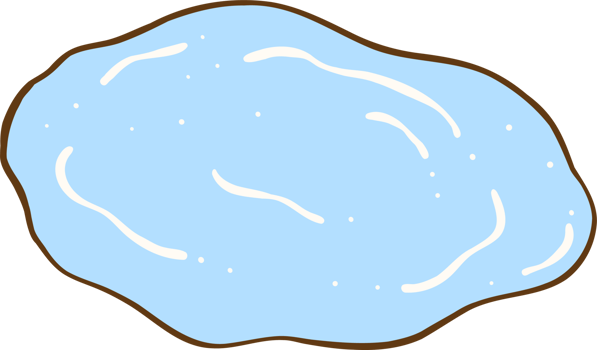 Cute simple Pond Doodle Hand Drawn png