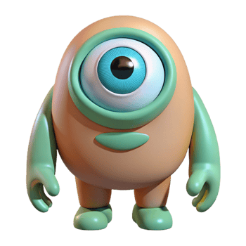 dramatic artistic Cyclops, one-eyed giant, premium png