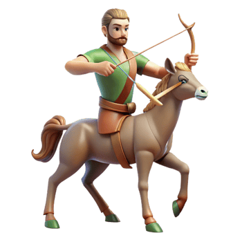 stunning classic Centaur bow and arrow, hunting weapons, high quality png
