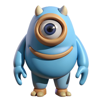 stunning contemporary Cyclops, one-eyed giant, mythical creature, high quality png