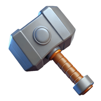 dramatic abstract Thor's Hammer, Mjolnir, Norse mythology, 4K png