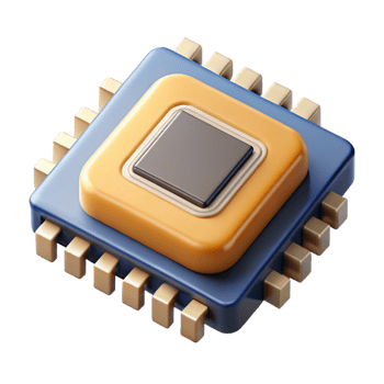 stunning modern Microchip with integrated circuit, original png