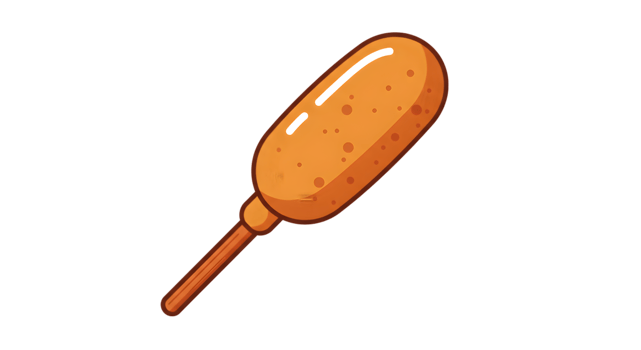 Cartoon Corn Dog Illustration png