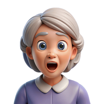 vibrant traditional Surprised elderly woman with raised eyebrows high quality png