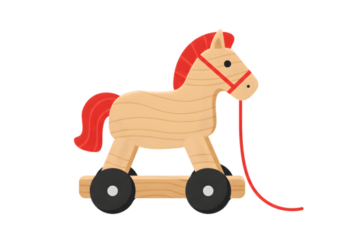 Wooden Toy Horse Illustration png