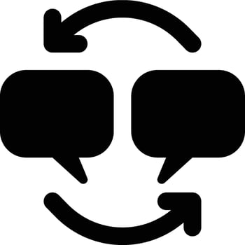 Feedback, Communications, Conversations Glyph Solid Icon vector