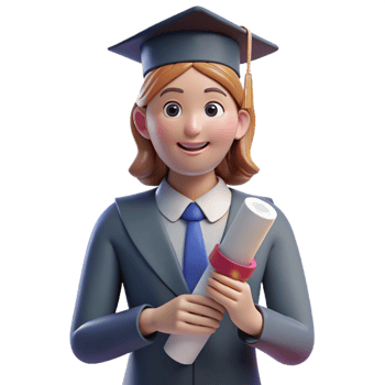 elegant vintage Proud young woman with a diploma 4K png