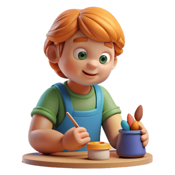 impressive artistic Artistic child sculpting with clay genuine png
