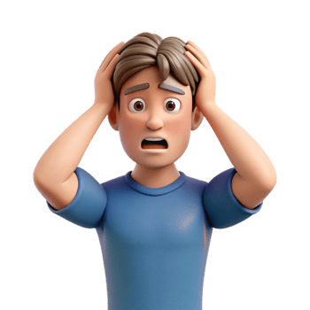 beautiful rustic Stressed young man holding his head high quality png