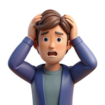 serene vintage Stressed young man holding his head exclusive png
