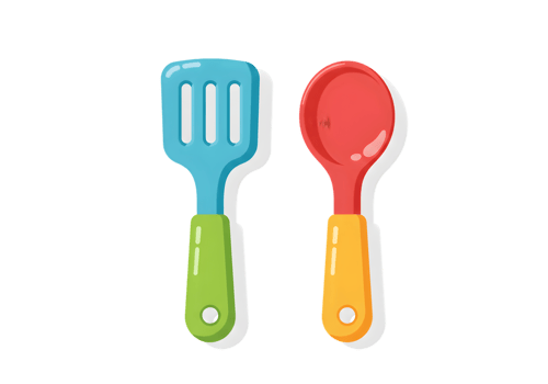 Colorful Kitchen Utensils Illustration png