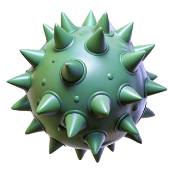 extraordinary classic Alien seed pod, spiky exterior, organic texture high resolution png