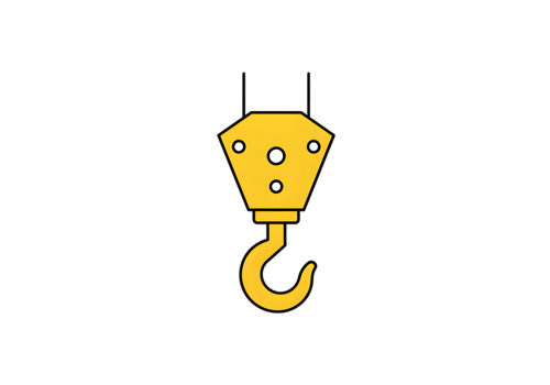 Simple Yellow Lifting Hook Icon png