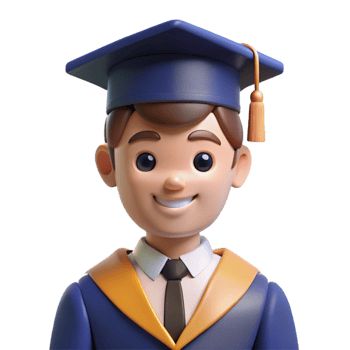 impressive traditional Graduate student in cap and gown original png