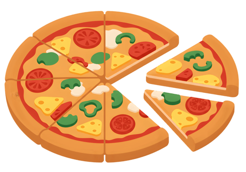 Sliced Pizza With Toppings png