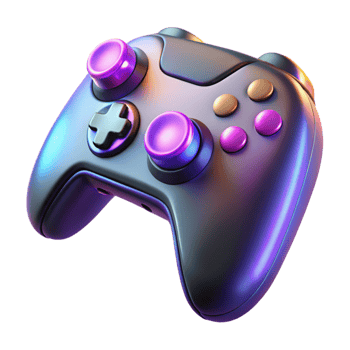 serene modern Futuristic gaming controller with glowing buttons and ergonomic design genuine png