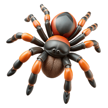 elegant modern A tarantula spider, close-up 4K png