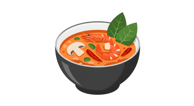 Pixel Art Tom Yum Soup In Bowl png