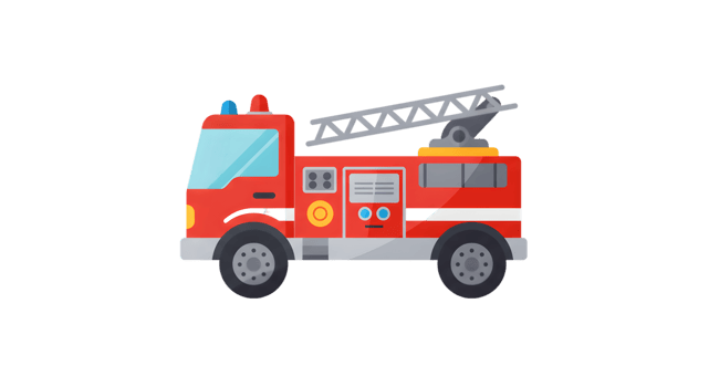 Pixel Art Fire Truck Illustration png