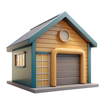 wonderful contemporary Garage door, sectional panel, residential style, premium png