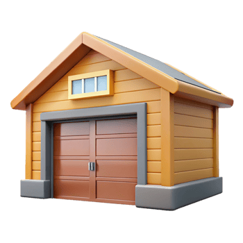 dramatic modern Garage door, sectional panel, residential style, high quality png