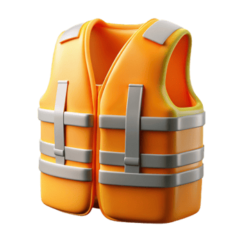 beautiful minimalist Safety vest, high-visibility vest, construction safety, detailed png