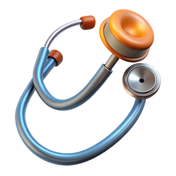 elegant classic A stethoscope, classic medical instrument, detailed png