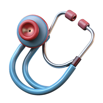 dramatic contemporary A stethoscope, classic medical instrument, genuine png