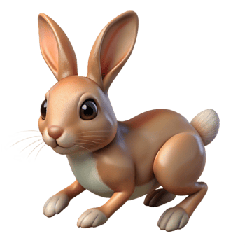 stunning vintage A hopping Eastern Cottontail Rabbit, exclusive png