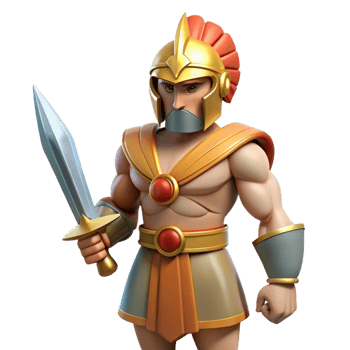 vibrant classic Ares, God of War, holding sword, high resolution png