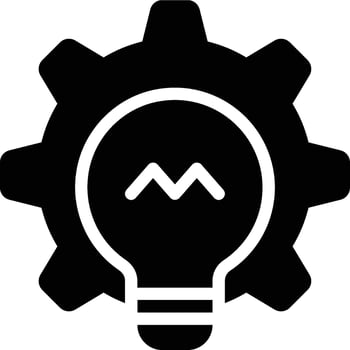 Creative, Innovation, Idea Glyph Solid Icon vector