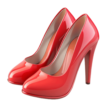 vibrant abstract A pair of red high heels, high resolution png