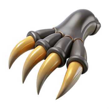 impressive contemporary Harpy talons, sharp and dangerous, predatory, high quality png