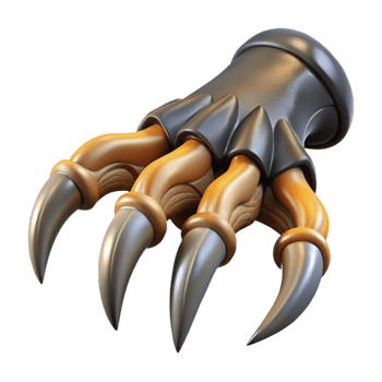 impressive abstract Harpy talons, sharp and dangerous, predatory, high quality png