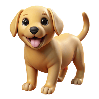serene traditional A playful Golden Retriever puppy, high resolution png