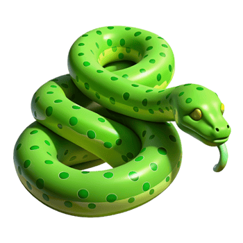 extraordinary classic A slithering Green Tree Python, authentic png