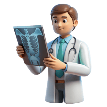 beautiful traditional Focused doctor examining an x-ray professional png