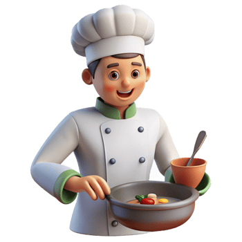 magnificent minimalist Passionate chef preparing a meal exclusive png