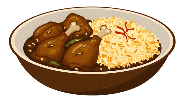 Pixel Art Chicken Curry And Rice Dish png