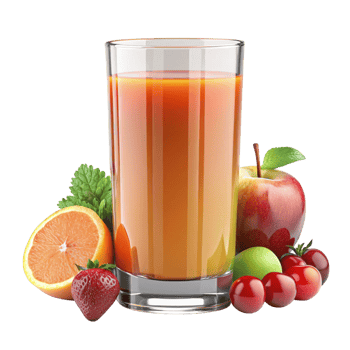 Refreshing Mixed Fruit Juice in Glass with Assorted Fruits png