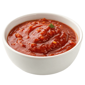 Delicious Homemade Tomato Sauce in a White Bowl A Perfect Culinary Image png