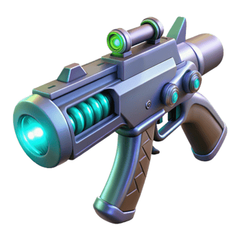 dramatic minimalist Plasma Rifle, futuristic design, glowing energy cell 4K png